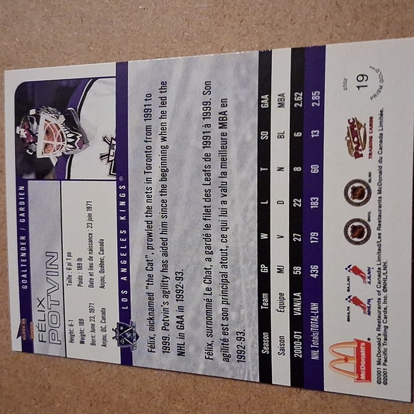 Felix Potvin Hockey Cards Set - Blue and White - Picture 2 of 10